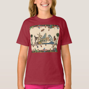 T-shirt WEIRD MÉDIÉVAL DE LA MUSIQUE, Lapin, Chien