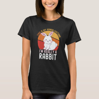T-shirt Weird This is My Human Costume I'm Really A Rabbi 