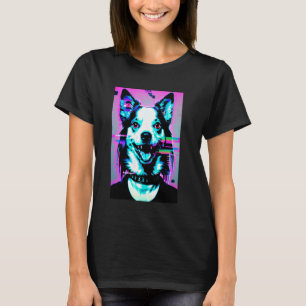 T-shirt Weirdcore Dog Glitch Trippy Vaporwave Alt Harajuku