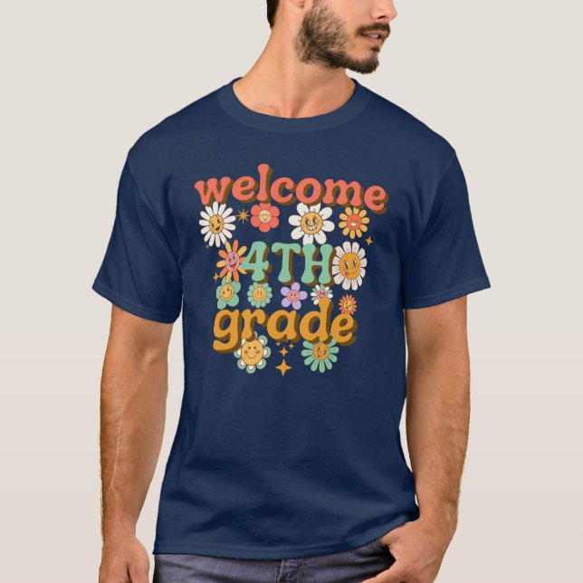 T-SHIRT WELCOME 4TH GRADE  BACK TO SCHOOL FIRST DAY SCHOOL (Devant)