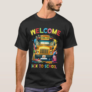 T-shirt Welcome Back School Bus Driver Pencil First Days E