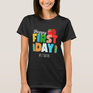 T-shirt Welcome Back To School Rainbow   Happy First Day S