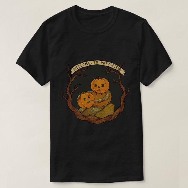 T-shirt Welcome to Pottsfield, Over the Garden Wall (Design devant)