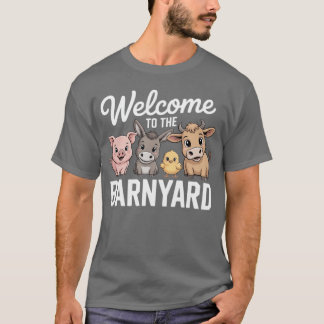 T-shirt Welcome To The Barnyard Farmer Cute Animals Farm
