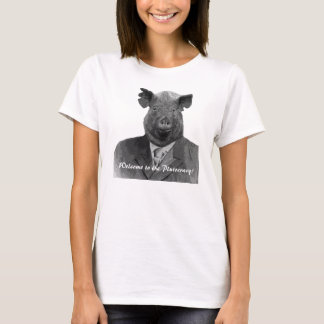 T-shirt Welcome to the Plutocracy Funny Pig Customizable