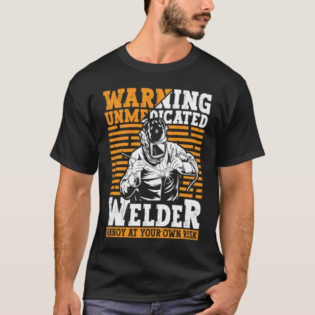 T-shirt Welder Apparel Welding Blacksmith Metal Worker for (Devant)