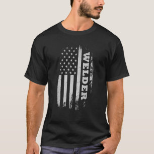 T-shirt Welder USA American Flag Welder Vintage Patriotic