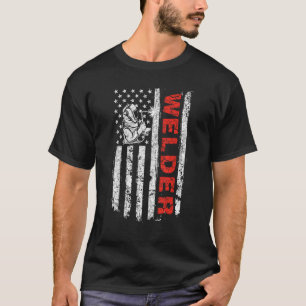 T-shirt Welder - USA American Flag Welding Iron Worker Con