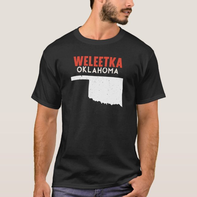 T-shirt Weleetka USA State America Travel Oklahoman (Devant)
