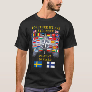 T-shirt Welkome Suède Et Finlande Dans L'Otan Ensemble Nou