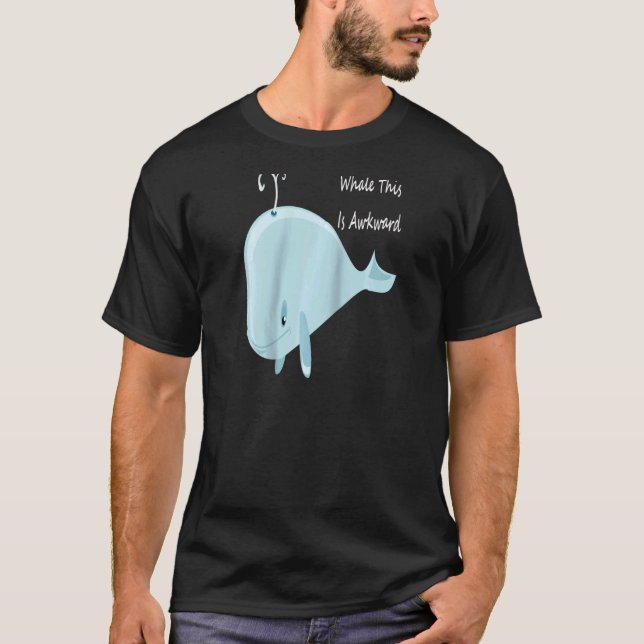 T-shirt Well This Is Awkward  Whale This Is Awkward Raglan (Devant)