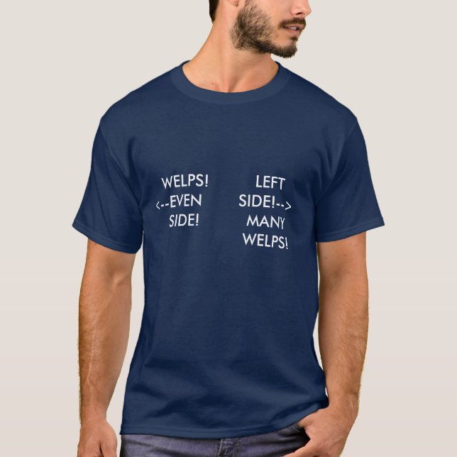 T-SHIRT WELPS ! <--EVEN      SIDE! , LEFT SIDE!-->M… (Devant)