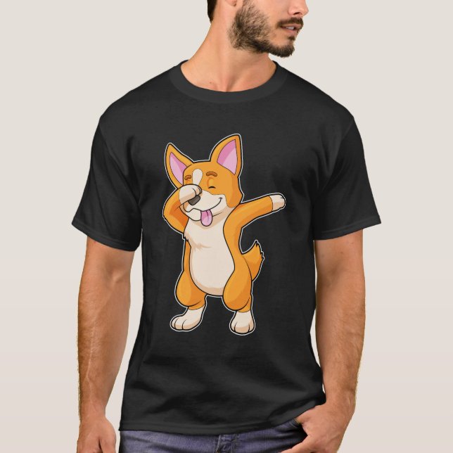 T-shirt Welsh Corgi à Dance Dab Hip hop (Devant)