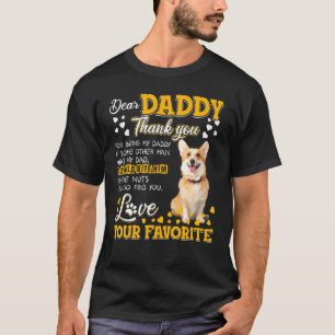 T-shirt Welsh Corgi Cher Papa Merci D'être Mon Papa
