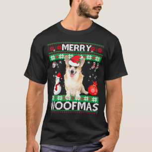T-shirt Welsh Corgi Merry Woofmas Noël