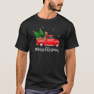 T-shirt Welsh Terrier Camion Rouge Arbre de Noël Chien de