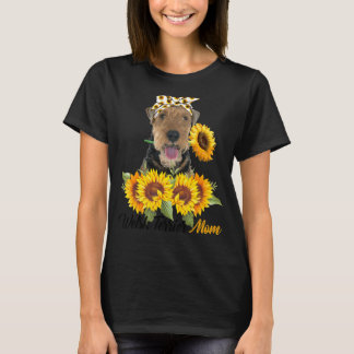 T-shirt Welsh Terrier Maman Sunflower Summer Chien Maman M