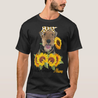 T-shirt Welsh Terrier Maman Sunflower Summer Chien Maman M