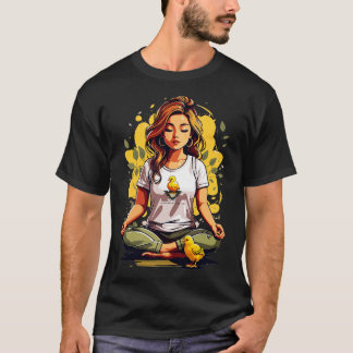 T-shirt Wemen Méditation Position Yoga