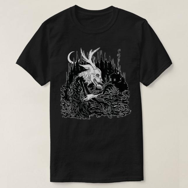 T-shirt Wendigo L'Esprit Cannibal Cryptide de l'Horreur (Design devant)