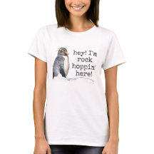 T-shirt Wen's rockhopper penguin "hey I'm hoppin"