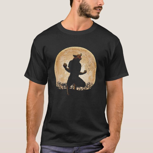 T-shirt Werewolf - Boold Moonwolf - Lycan - Wolf Man - Hal (Devant)