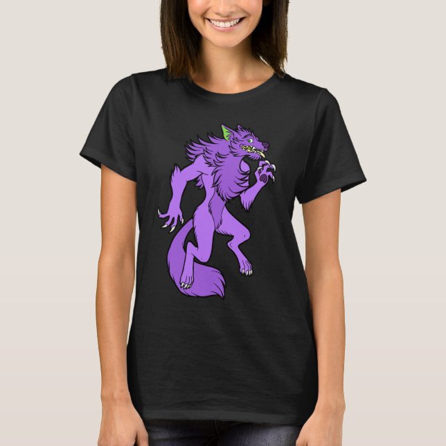 T-shirt Werewolf violet (Devant)