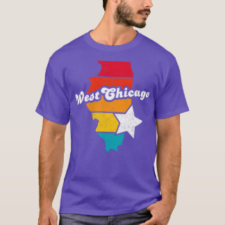 T-shirt West Chicago Illinois Vintage Souvenir déshabillé