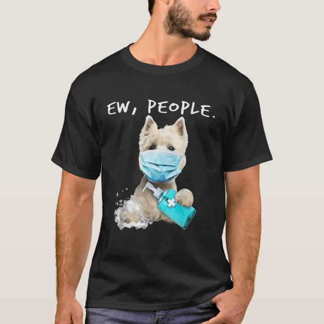T-shirt West Highland White Terrier Ew Personnes Chien Por (Devant)