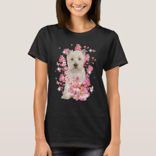 T-shirt West Highland White Terrier Fleurs de fleurs de ce