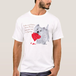 T-shirt West Highland White Terrier Valentine