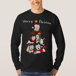 T-shirt West Highland White Terrier Westie Arbre de Noël