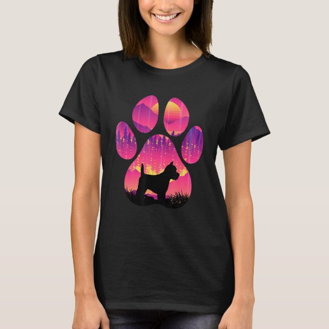 T-shirt West Highland White Terrier Westie Paw Maman Papa  (Devant)