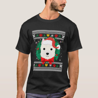 T-shirt West Highland White Terrier Westin Vilain Noël