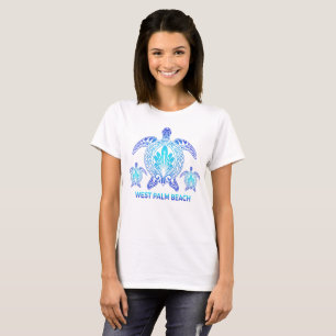 T-shirt West Palm Beach Floride Blue Sea Turtle Souvenirs