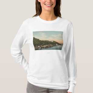 T-shirt West Point, NY - vue de port sur le fleuve Hudson