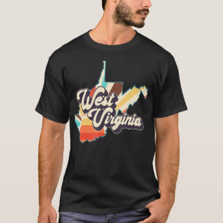 T-shirt West Virginia State Country Retro drôle 