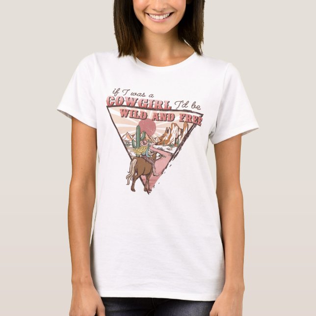 T-shirt Western Country Cowgirl (Devant)