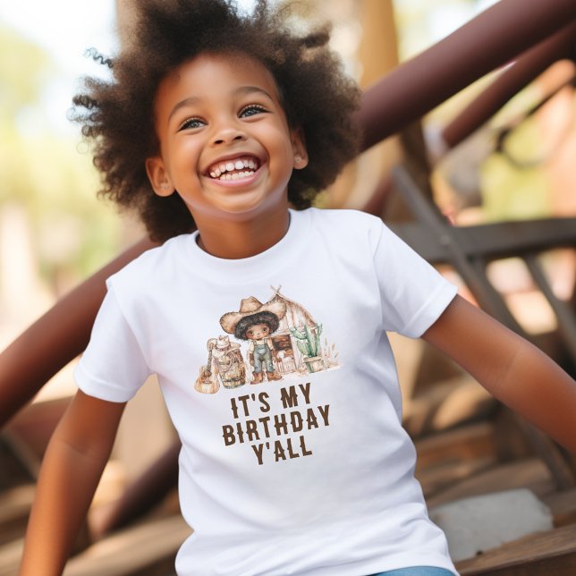 T-shirt Western Cowboy C'est mon anniversaire Y'all (Créateur téléchargé)