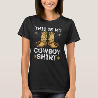T-shirt Western Cowboy Country Enthousiaste C'est mon cowb