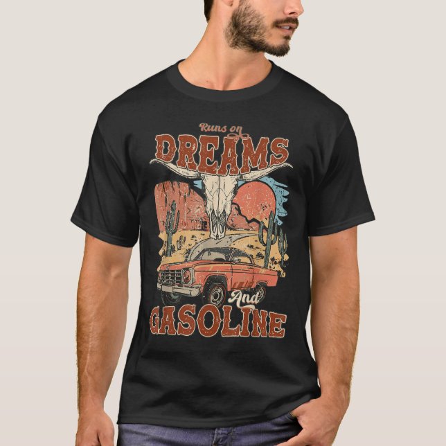 T-shirt Western Cowgirl Punchy Cowboy Killers taureau corn (Devant)