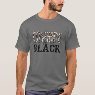 T-shirt Western Cowhide Est Le Nouveau Rodéo Black Cowgirl