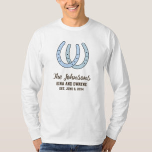T-shirt Western Horseshoe Mariage Hommes Femmes