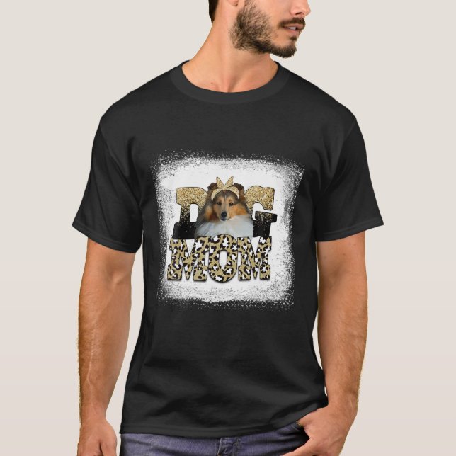 T-shirt Western Leopard Collies Maman Fête des Mères (Devant)