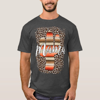 T-shirt Western Mom Leopard Cactus Serape Cowgirl Rodeo Ma