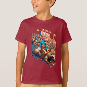 T-shirt Western Rodeo Cowboy Bull Riding Custom