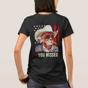 T-shirt Western Trump Cowboy Vous Avez Manqué Trump 2024 F