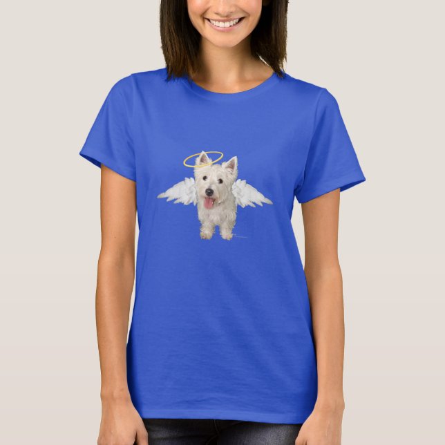 T-shirt Westie Guardian Angel (Devant)