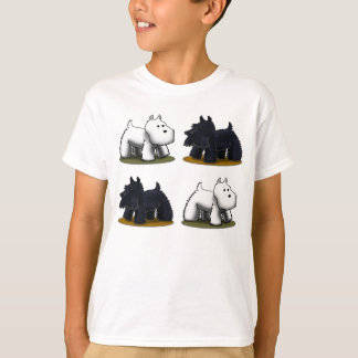 T-shirt Westie, Scottie, Scottie, Westie