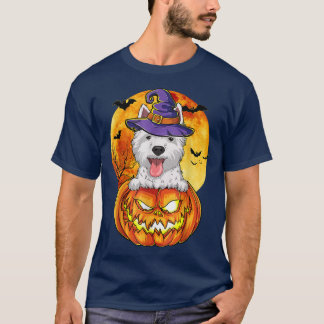 T-shirt Westie sorcière Citrouille Halloween Amoureux des 